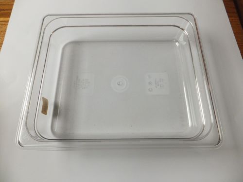 Cambro 22CW135 Clear 2-1/2 Inch High Camwear Half Size Food Pan Lot Of 6 Pans