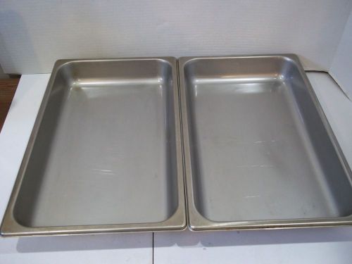 Polar ware e20122 stainless steel steam table pan 9 qt 21&#034; x 13&#034; x 3&#034; set of 2 for sale