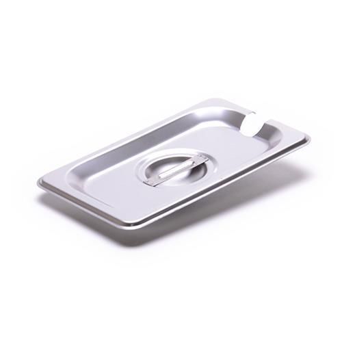 Ninth-size steam table slotted cover 24 gauge stainless steel table pans 1 each for sale
