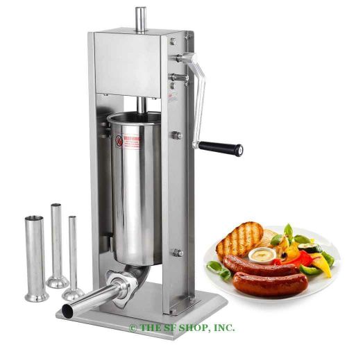 15LB Commercial SS Vertical Sausage Stuffer with 2 Speeds