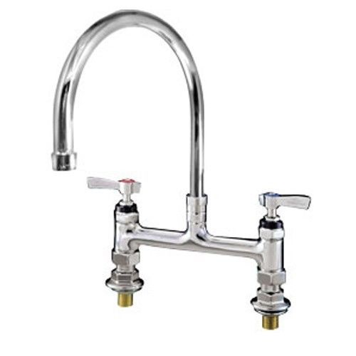 Encore deck mount faucet w/ 8&#034; centers and 8-1/2&#034; swivel gooseneck spout for sale