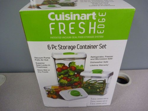 Cuisinart CFS-TC-S6G 6pc Set Green Fresh Edge Food Accs Storage  p112