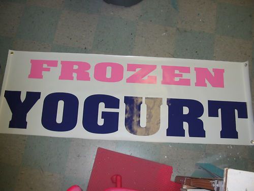 FROZEN YOGURT All Weather Banner Sign Soft Ice Cream