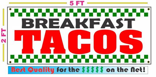 BREAKFAST TACOS BANNER Sign NEW Shop Restaurant Stand or Cart Convenience Store