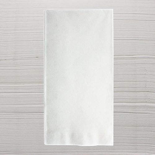1,000ct paterson white 2-ply dinner napkins 17&#034;x17&#034; square paper folded bulk lot for sale
