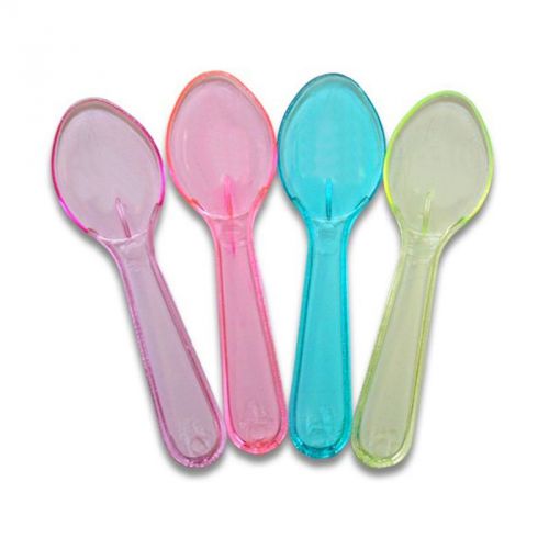 Transparent Mixed Plastic Taster Spoons - 3,000 / Case