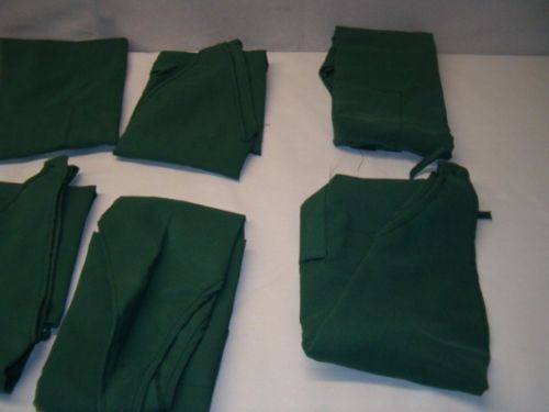 Lot of 9 Green Aprons with Front Pockets &amp; Adjustable Necks-NEW!