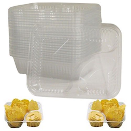 50 Clear 2 Compartment Nacho Cheese Tray FREE SHIPPING