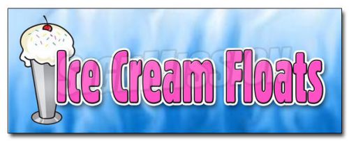 48&#034; ICE CREAM FLOATS DECAL sticker cones sundae soda banana split homemade