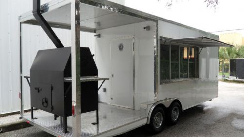 New 8&#039;6&#034; wide x 24&#039; long custom porch bbq smoker concession trailer for sale