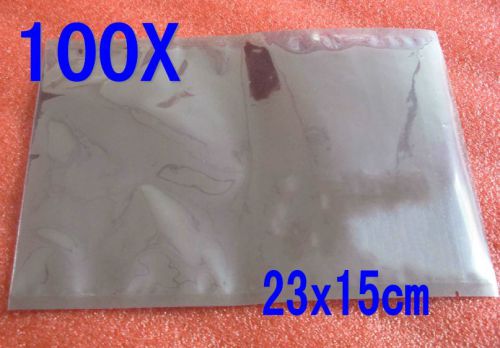 100 pcs esd anti-static shielding bags 23x15cm open-top (9x6&#034;) antistatic for sale
