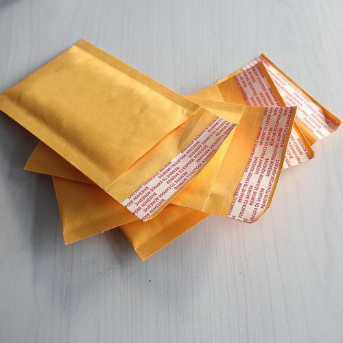 New 10X 90*130+40mm Kraft Bubble Bag Envelopes Mailer Shipping Packing Bags HFCA