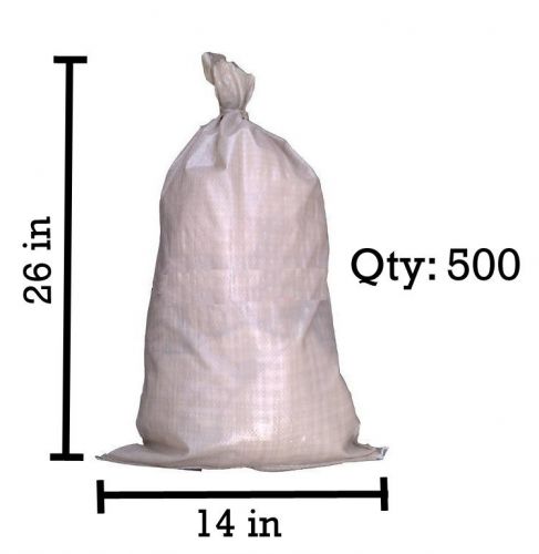 Sandbaggy 500 Beige Empty Sandbags For Sale 14x26 Sandbag Sand Bags Bag Poly