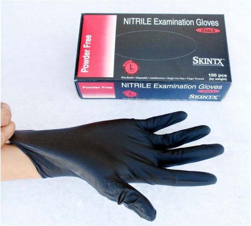 1000 powder free nitrile medical examination glove m, l sizes tattoo black color for sale