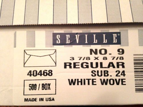 Seville No. 9 Regular envelopes 3 7/8 x 8 7/8 Qty 500 White
