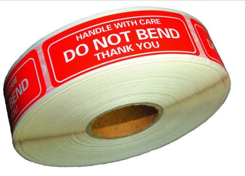 1000 DO NOT BEND HANDLE WITH CARE Stickers labels 4 shipping 1&#034;x3&#034; (2.5x7.6 cm)