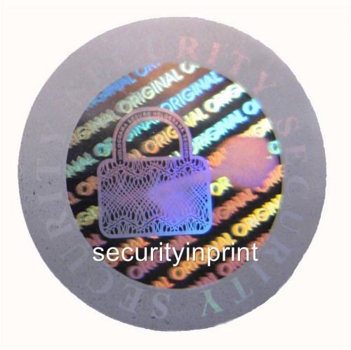 Original security hologram holographic stickers silver labels-round 20mm c20-3s for sale