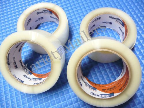 4 ROLLS of CLEAR POSTAL SEALING PACKING TAPE  2 IN x 330 FT 1.6 mil MADE in USA!