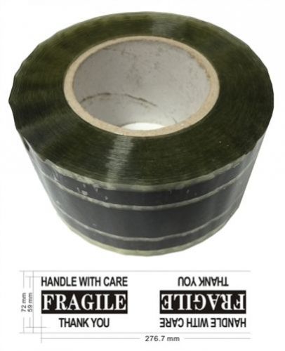 5 industrial carton sealing tape fragile handle w care (3&#034; x 220 yds 2.2 mil) for sale