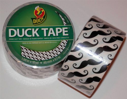 Set of 2 Duck Duct Tape Mustache Pattern Print  Packaging Made in USA