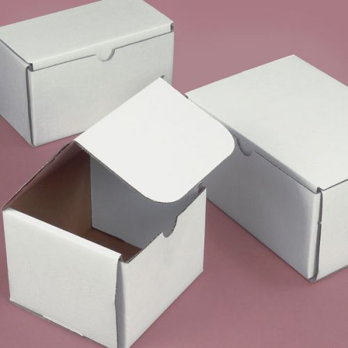 50 Tuck Top Corrugated Mailing Deep White Boxes 10 X 5 X 5&#034;