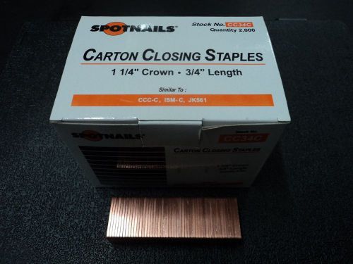 Box Sealing Staples Carton Closing 1 1/4&#034; x 3/4&#034; Spotnails CC34C CASE
