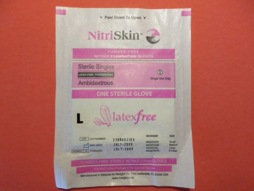 100 nitriskin sterile singles gloves size Large