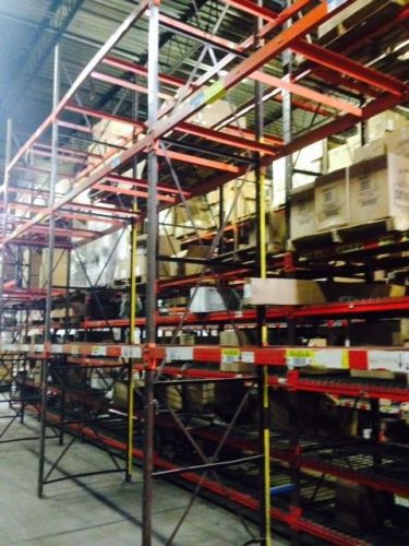 13&#039;h x 44&#034;d structural pallet rack uprights/frames: used, great condition for sale