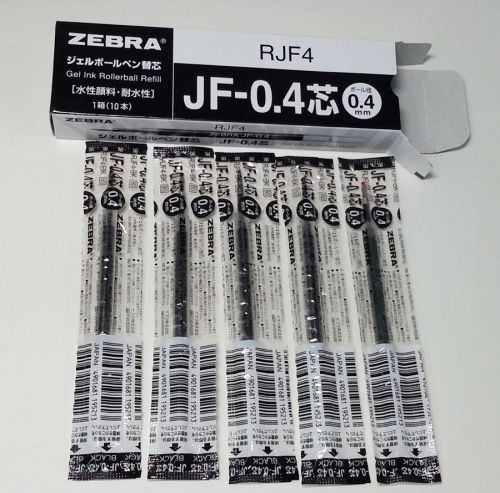 Free shipping (BLACK Colour)10pcs refill Zebra sarasa JF-0.4mm