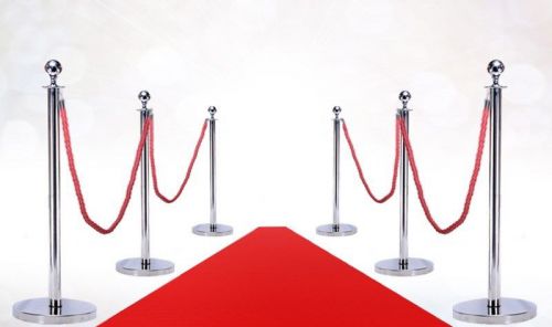 VIP RED CARPET COMBO SPECIAL (6-MIRROR POSTS + 4- ROPES + 1-3&#039;X10&#039; RED CARPET)