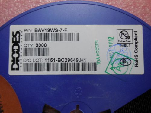 3000 pcs diodes bav19ws-7-f for sale