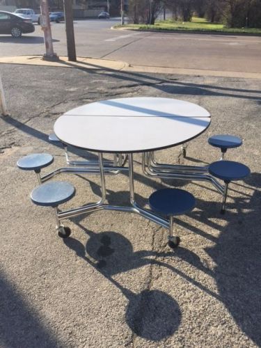 Cafeteria Table with attached stools