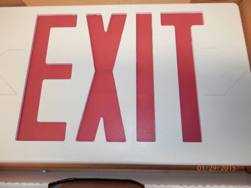 Exitronix vex series led red single or double face exit sign vex/u/bp//lb/wh for sale
