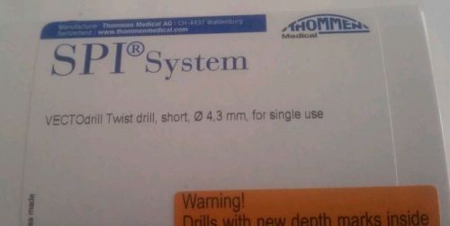 4 Thommen Dental Implant Drills - Twist Step Drill, short - 4.3mm, NEW &amp; Sealed