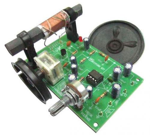 AM Radio Experiment Circuit board 6VDC with free 2.5&#034; speaker [ Assembled kit ]