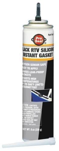 Pro-seal 80049oil-resistant rtv silicone instant gasket,black,7.25 oz. power can for sale