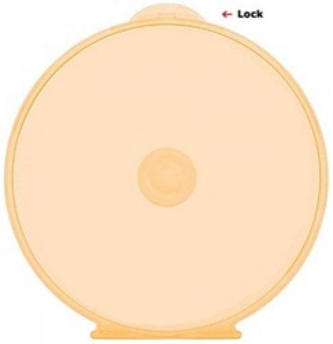 25 orange color round clamshell cd dvd case, clam shells with lock for sale