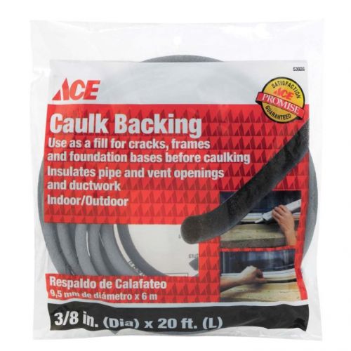 Ace caulk backing 53926 3/8&#034; diameter x 20&#039; length 3/8&#034; x 20&#039; saver foam rope for sale