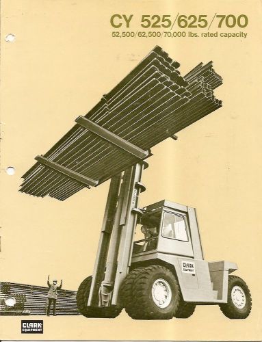 Fork Lift Truck Brochure - Clark - CY 525 625 700 52,500-70,000 lb - 1971(LT106