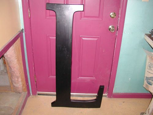 46&#034; Tall Outdoor Plastic Sign Letter &#039;L&#039; Black 23&#034;W
