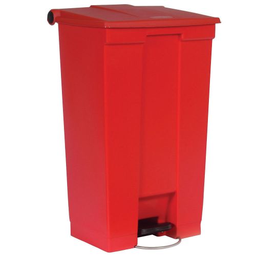 LOT OF 8 RUBBERMAID WASTE CONTAINER STEP-ON RED FG614400RED