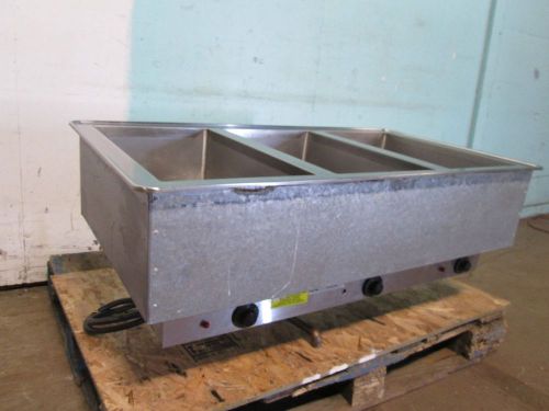 &#034;atlas metal&#034; h.d.commercial electric &#034;hot/steam&#034; 3 wells drop in buffet insert for sale