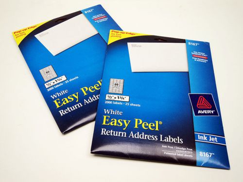 2 Packs - Avery 8167 Return Address Labels - 4,000 Labels - 50 Sheets - Ink Jet