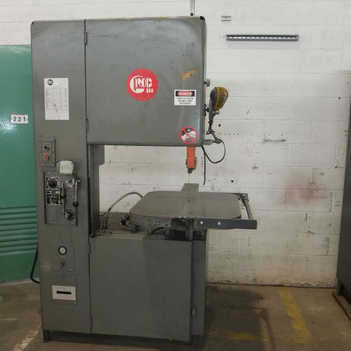24” Grob Variable Speed Vertical Band Saw with Air Feed Table, Model 4V-24