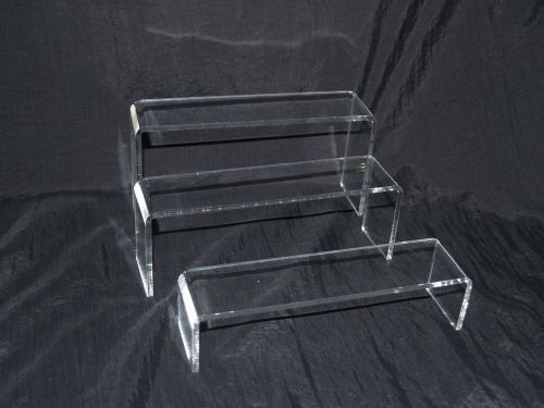 Clear acrylic riser stand shelf window counter display jewelry gifts showcase-a for sale
