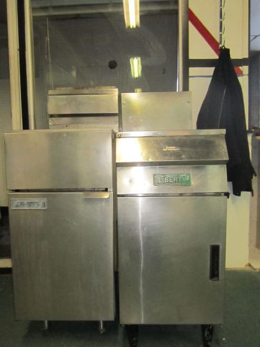THREE (3) COMMERCIAL RESTAURANT GAS FLOOR FRYERS (ANETS/LIBERTY &amp; ROYAL)