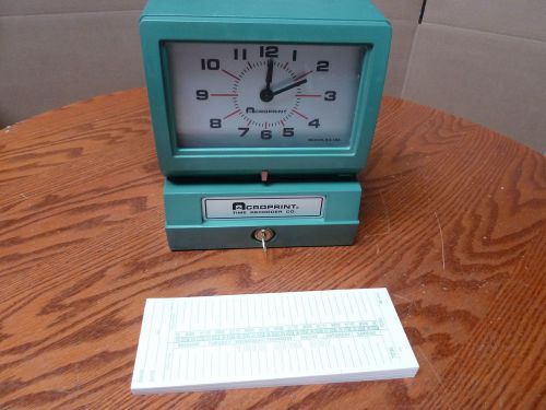 ACROPRINT 150  EMPLOYEE TIME CLOCK PUNCH STAMP RECORDER W/ CARDS