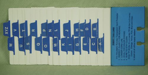 Set of Rolodex A-Z Index Tabs Divider Cards 2.5&#034; x 4&#034;, 24 Card Set No RVG USED