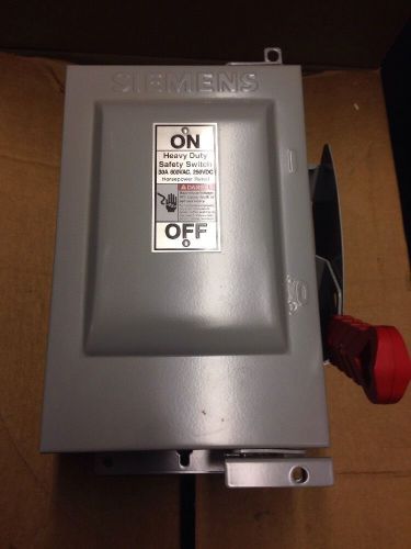 SIEMENS HNF361J Heavy Duty 30A 3P 600V Type 12 Non-fused SAFETY SWITCH NEW