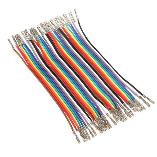 40Pcs 10cm Female to Female Breadboard Jumper Cable Connector for Arduino 2.54mm